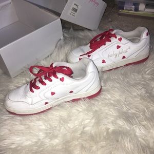 Red and White Baby Phat Sneakers